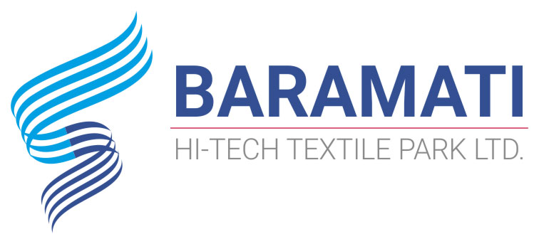 bhtpl Logo of baramati hi-tech textile park ltd. featuring stylized blue textile motif and company name.